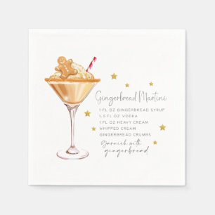 Gingerbrot Martini Rezept Cocktail Serviette