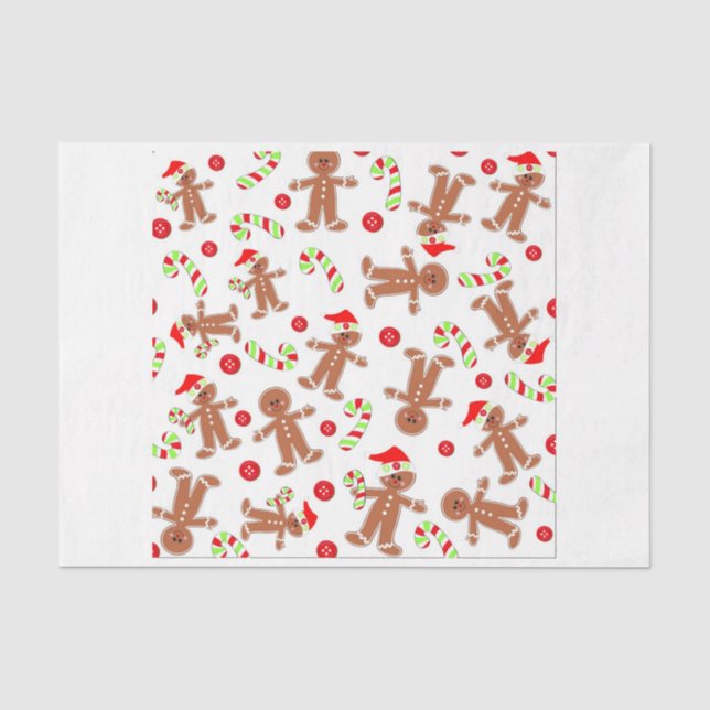 Gingerbrot-Menschenspinnpapier Seidenpapier (Vorderseite)