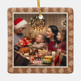 Gingerbrot Neutrales Weihnachtsgebäck Foto Custom Keramikornament