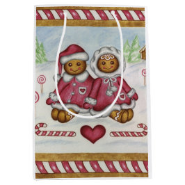 Gingerbrot Peppermint Gift Bag Mittlere Geschenktüte