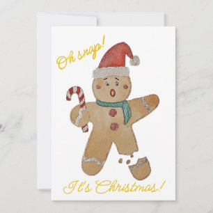 Gingerbrot-Platt-Weihnachtskarte Feiertagskarte