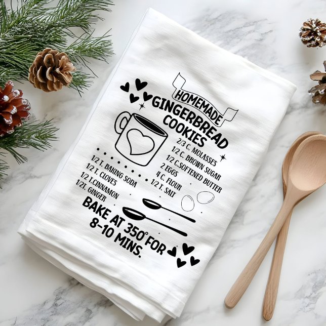 Gingerbrot selbst Rezept Weihnachtsgeschenk Geschirrtuch (Von Creator hochgeladen)
