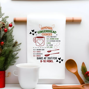 Gingerbrot selbst Rezept Weihnachtsgeschenk Geschirrtuch