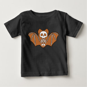 Gingerbrot Skeleton Bat Baby T-shirt