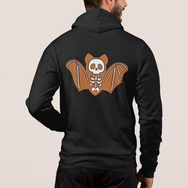 Gingerbrot Skeleton Bat Hoodie (Rückseite)