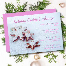 Gingerbrot Snowflake Holiday Cookie Exchange Einladung