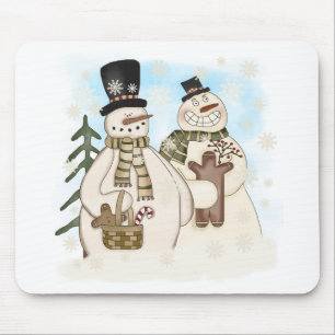 Gingerbrot Snowmen T - Shirt und Geschenke Mousepad