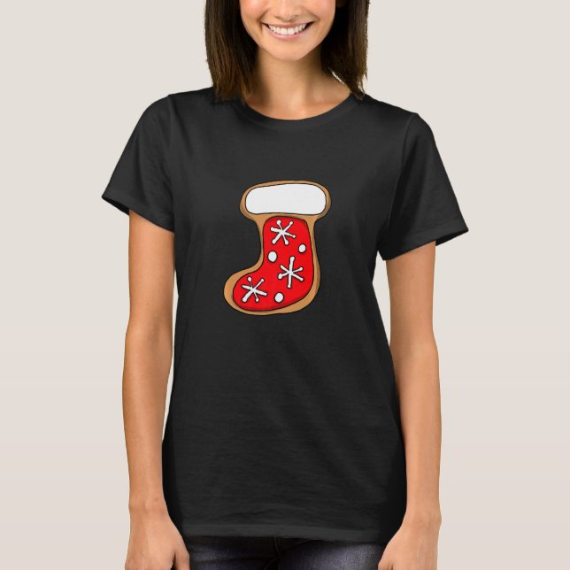 Gingerbrot Socken Funny Cookies Backen Weihnachten T-Shirt (Vorderseite)