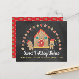 Gingerbrot Sweet Holiday wünscht Chalk Card