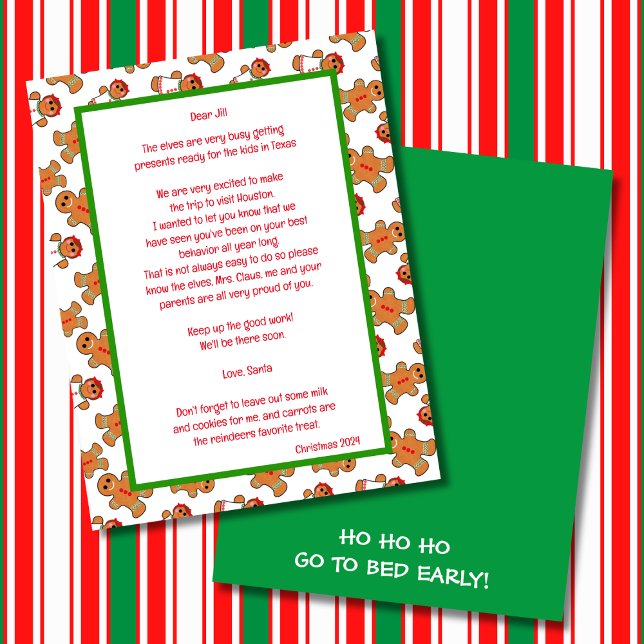 Gingerbrot Themed Letter von Santa (Von Creator hochgeladen)