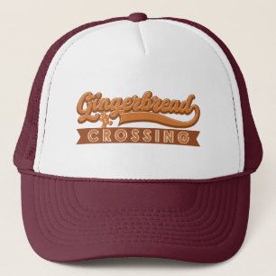 Gingerbrot Überqueren Weihnachtsfeiertag Truckerkappe