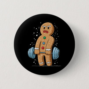 Gingerbrot Weightfting Workout Bodybuilding 1 Button