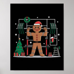 Gingerbrot Weightfting Workout Bodybuilding 2 Poster