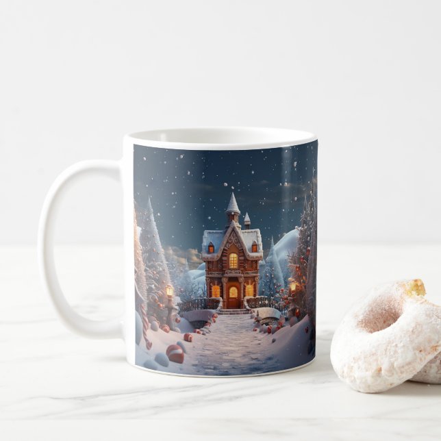 Gingerbrot Weihnachten Kaffeetasse (Mit Donut)