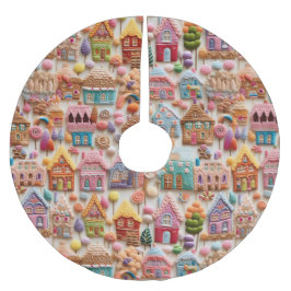 Gingerbrot Weihnachten Polyester Weihnachtsbaumdecke