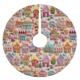 Gingerbrot Weihnachten Polyester Weihnachtsbaumdecke