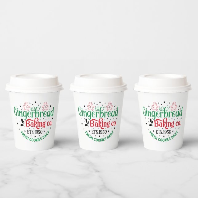 Gingerbrot Weihnachtsbäckerei Pappbecher (Multi)