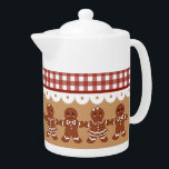Gingerbrot Weihnachtsdekor Teapot<br><div class="desc">Die Entwürfe stammen aus der Originalkunst.</div>