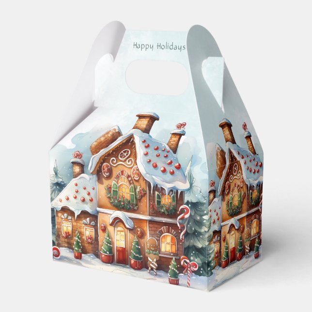Gingerbrot Weihnachtsfeiertag Geschenkboxen Geschenkschachtel (Vorderseite)