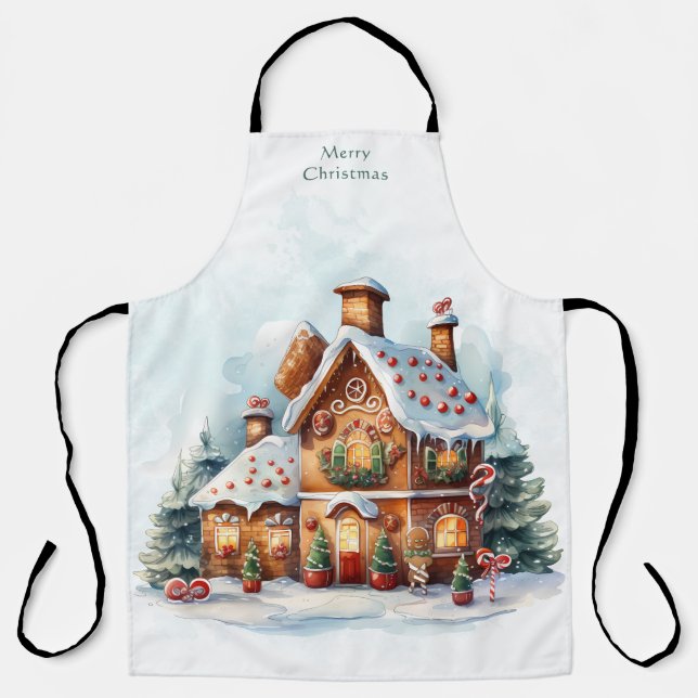 Gingerbrot Weihnachtsfeiertag Schürze (Vorderseite)