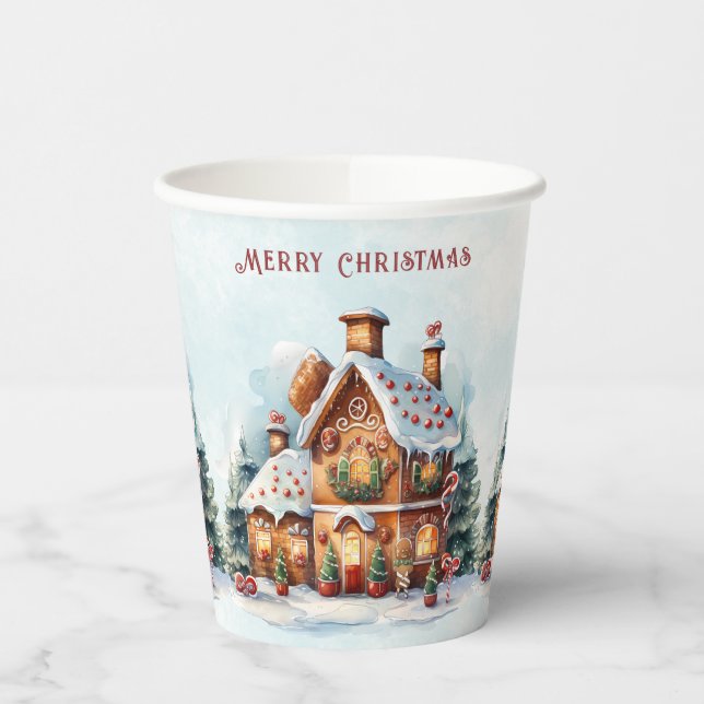 Gingerbrot Weihnachtsfeiertage Weihnachtszeitungen Pappbecher (Links)