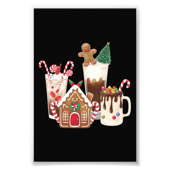 Gingerbrot Weihnachtskaffee Lover Weihnachtsgesche Fotodruck (Vorne)