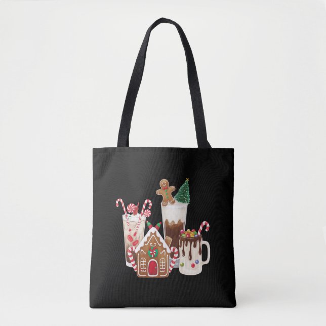 Gingerbrot Weihnachtskaffee Lover Weihnachtsgesche Tasche (Vorderseite)