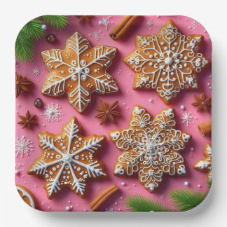 Gingerbrot Weihnachtspapier Teller! Pappteller