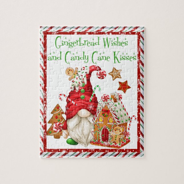 Gingerbrot Wünsche und Candy Cane Kisses (Vertikal)