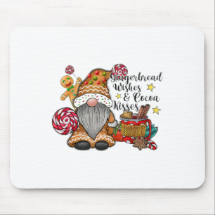 Gingerbrot Wünsche und Kakao Kisses Gnome Christma Mousepad
