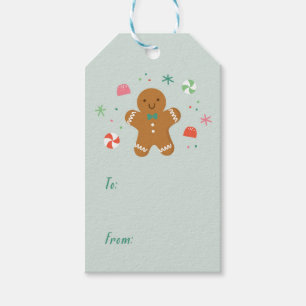 Gingerbrot wünscht Geschenkmarke Geschenkanhänger