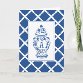 GingerJar & Bamboo | Monogramm A | Mitteilungskart Karte
