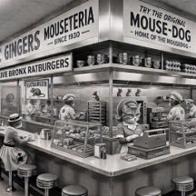 Gingers NYC Mouseteria, Heimat des Mousedog.