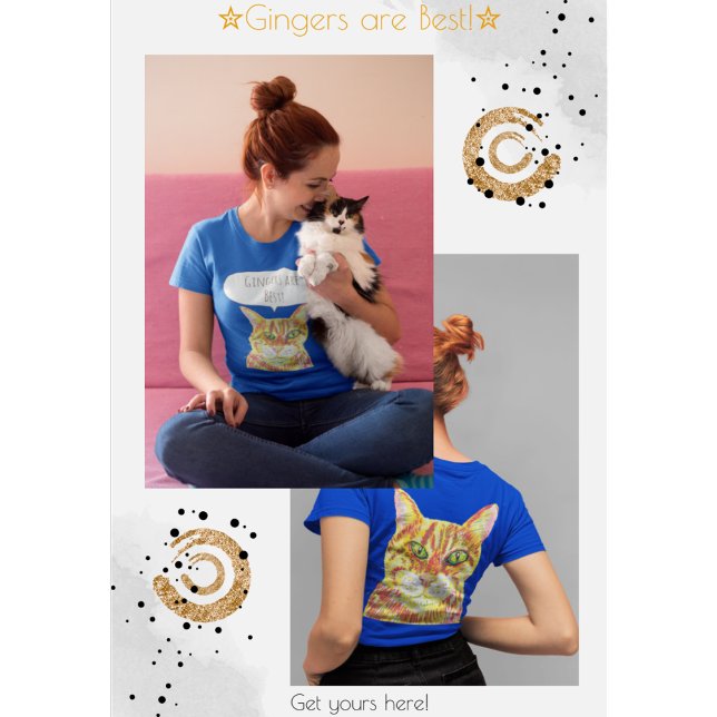 Gingers sind die besten Katzen-Liebhaber Tabby-Kat T-Shirt (Von Creator hochgeladen)