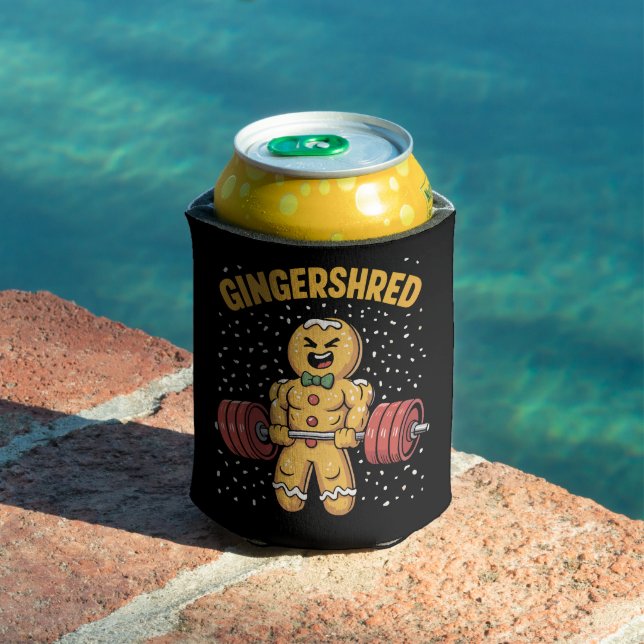 Gingershred Funny Gingerbread Man Gym Bodybuilding Dosenkühler (In Situ Pool)