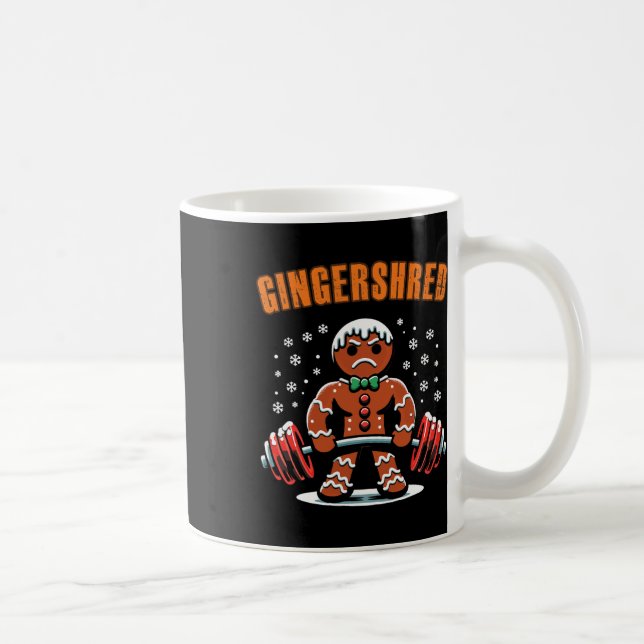 Gingershred Funny Gingerbread Man Gym Bodybuilding Kaffeetasse (Rechts)