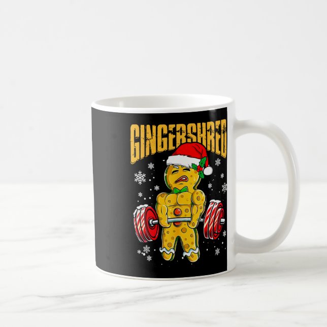 Gingershred Funny Gingerbread Man Gym Bodybuilding Kaffeetasse (Rechts)