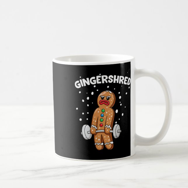 Gingershred Funny Gingerbread Man Gym Bodybuilding Kaffeetasse (Rechts)