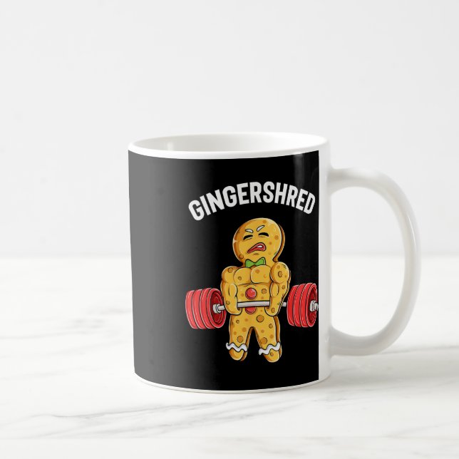 Gingershred Funny Gingerbread Man Gym Bodybuilding Kaffeetasse (Rechts)