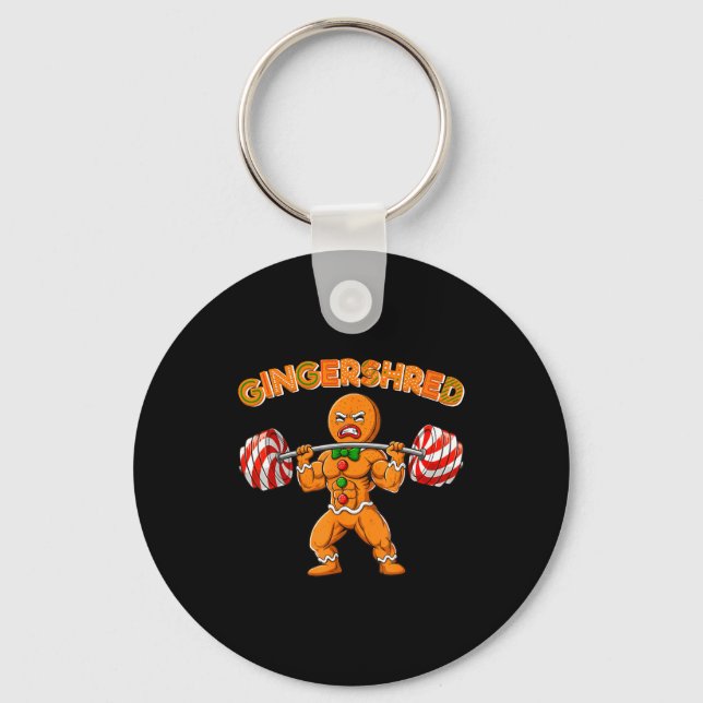 Gingershred Gingerbread Workout Pjs Christmas Xmas Schlüsselanhänger (Vorderseite)