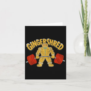 Gingershred Lustiger Gingerbread Man Gym Bodybuild Karte