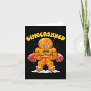 Gingershred Lustiger Gingerbread-Mann-Gym-Körperbi Karte