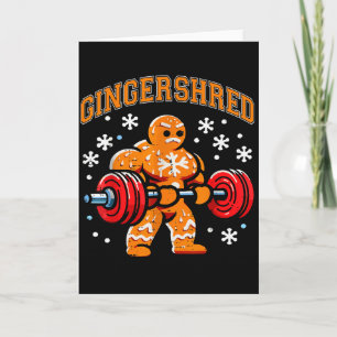 Gingershred Lustiger Weihnachtsmann Gym Bodybuildi Karte