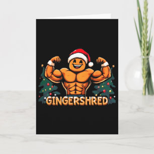 Gingershred Lustiger Weihnachtsmann-Gym Bodybuildi Karte