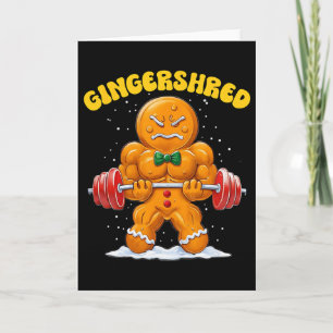Gingershred Lustiger Weihnachtsmann Gym Bodybuildi Karte