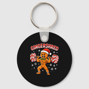 Gingershred Lustiger Weihnachtsmann-Gym Bodybuildi Schlüsselanhänger