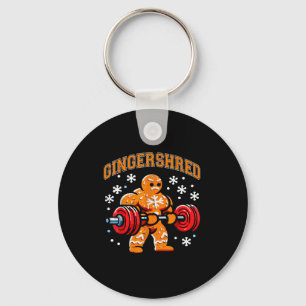Gingershred Lustiger Weihnachtsmann-Gym Bodybuildi Schlüsselanhänger