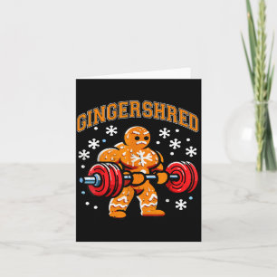 Gingershred Lustiger Weihnachtsmann Gym Fitness Karte