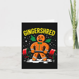 Gingershred Lustiger Weihnachtsmann Gym Fitness Karte