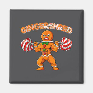 Gingershred Lustiger Weihnachtsmann-Gym-Körperaufb Magnet